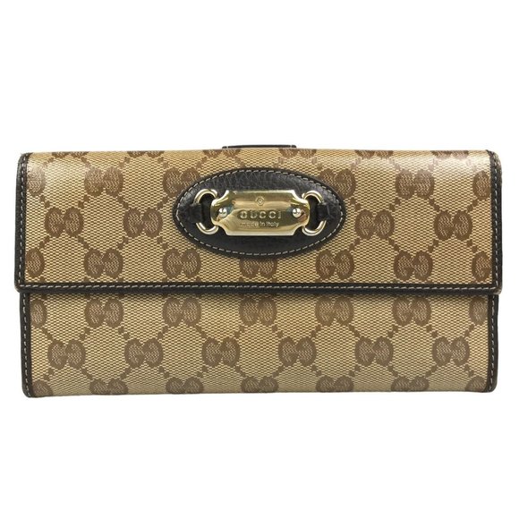 Gucci Handbags - *** SOLD** Rare Gucci Wallet Long GG Brown PVC & dust bag